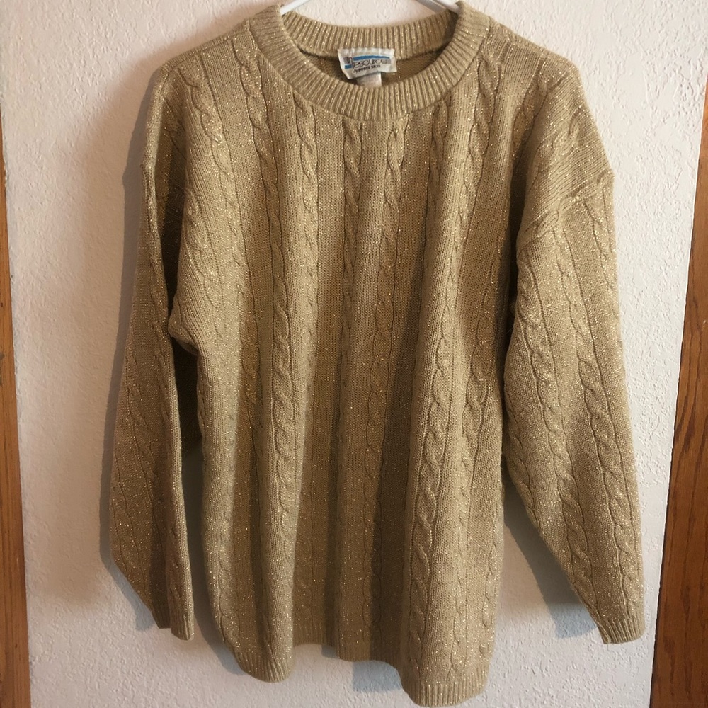 Vintage tan crew neck sweater